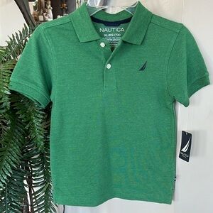 Brand New Nautica Green Polo Short Sleeve Golf Shirt Embroidered Logo